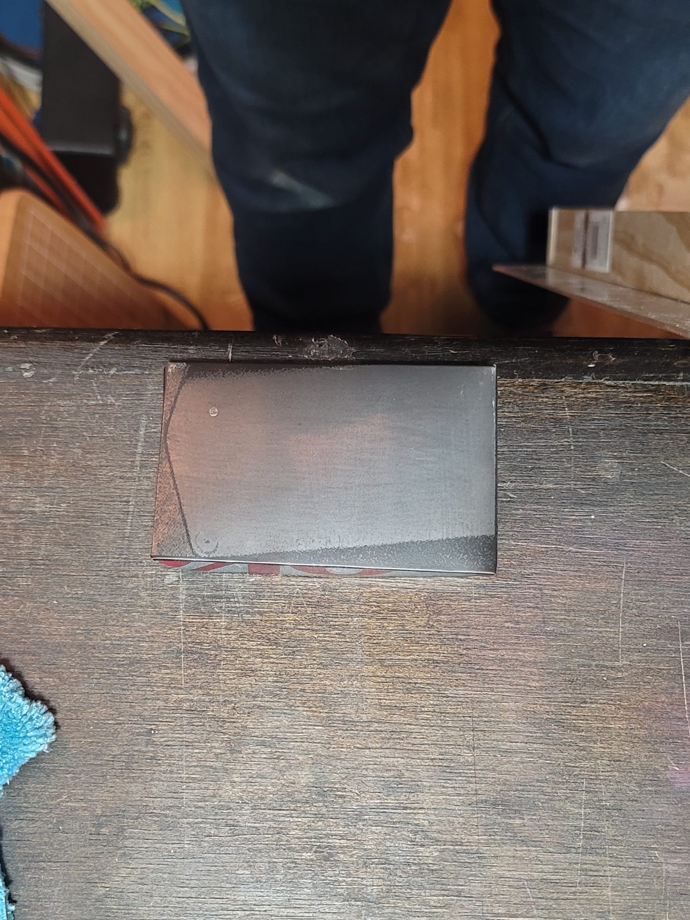 Prepared aluminum sheet poster image for a platen flattening process loop